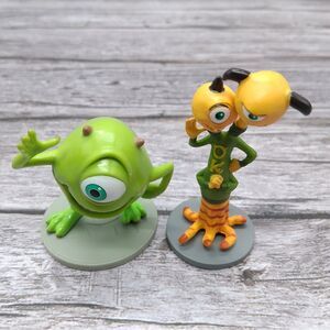 Disney Pixar Monsters University Terri & Terry And Mike Wazowski Pvc Figures
